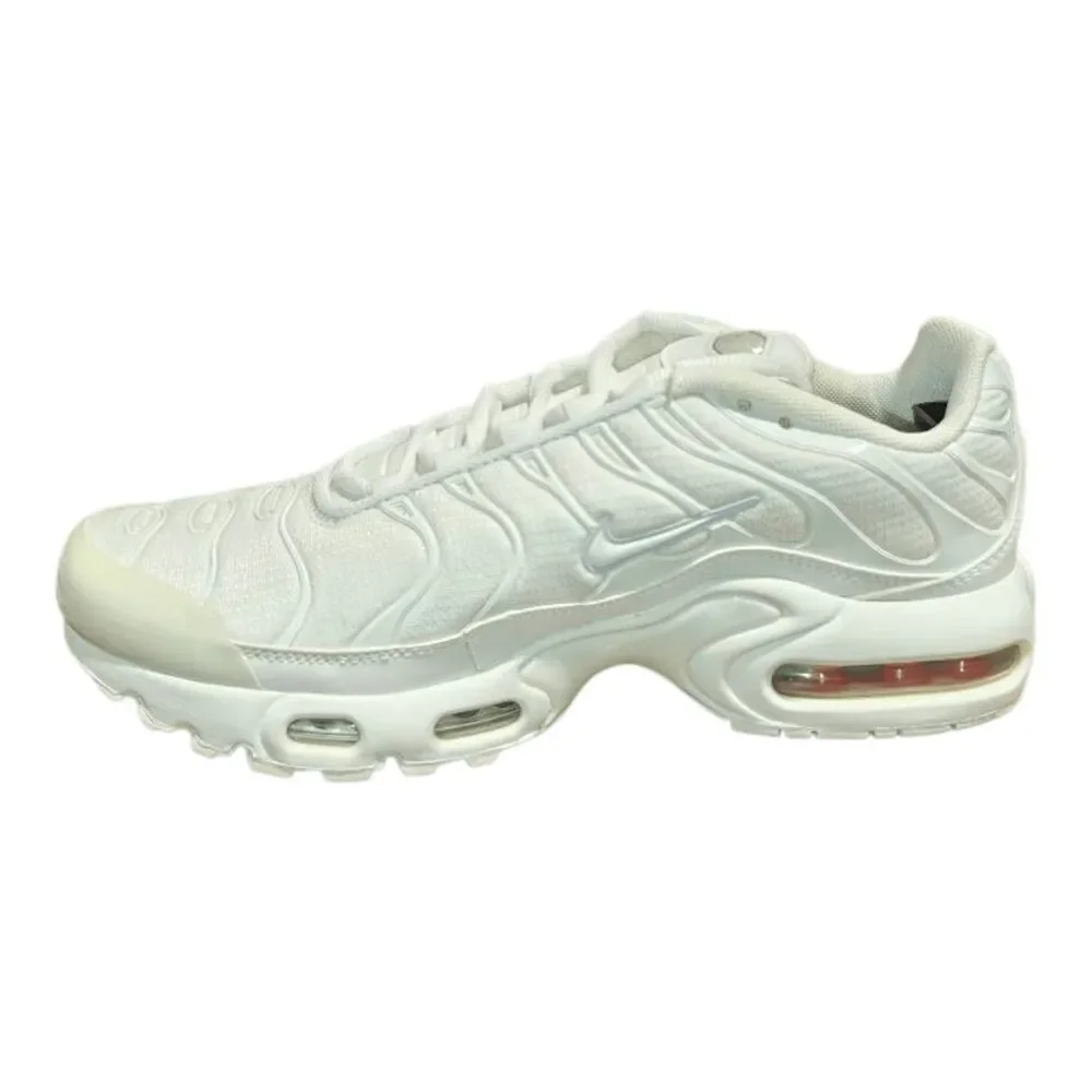 NIKE Air Max Plus 'White/White' Running Shoes Size 7Y/W8.5